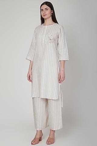 beige-striped-embroidered-tunic