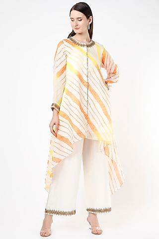 white-sequins-embroidered-high-low-kurta-set