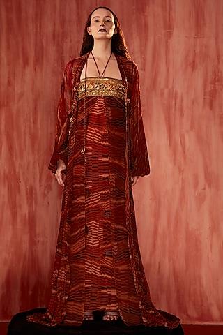 red-crinkle-pure-chiffon-digital-printed-halter-maxi-dress