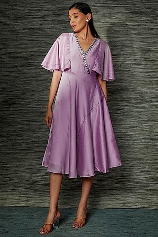 lavender-chanderi-embroidered-dress