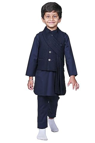 navy-blue-cotton-satin-&-shimmer-bundi-jacket-for-boys