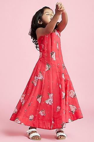 red-georgette-floral-printed-&-embroidered-dress-for-girls