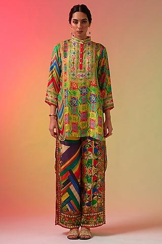 multi-colored-silk-printed-high-low-tunic
