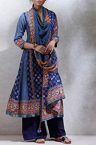indigo-blue-embroidered-&-printed-kurta-set
