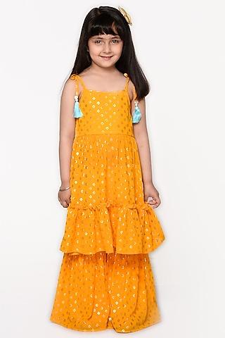 orange-foil-printed-sharara-set-for-girls