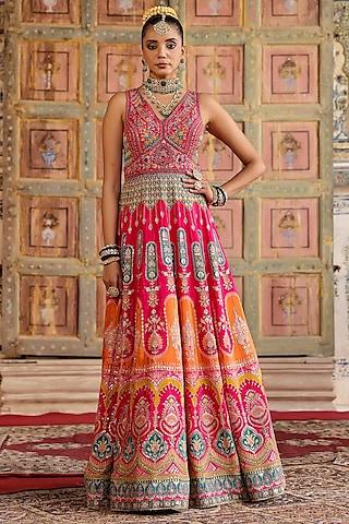pink-crepe-silk-banarasi-jacquard-hand-embellished-anarkali-gown