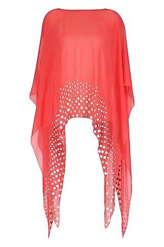 red-coin-embellished-asymmetrical-cape