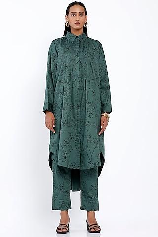 shamrock-green-printed-shirt-tunic