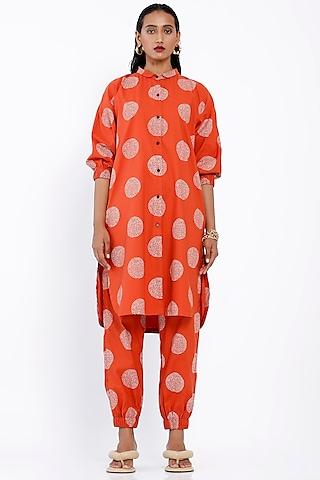 orange-printed-shirt-tunic