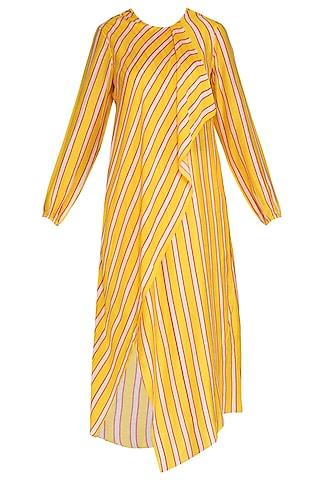 yellow-striped-draped-tunic