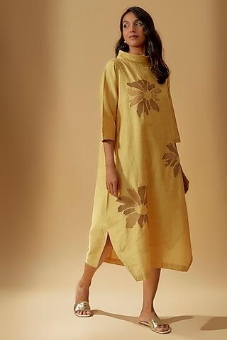 beige-chanderi-embroidered-dress