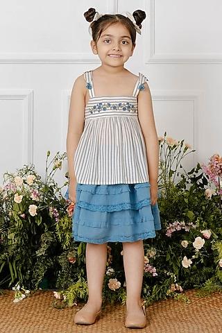 cream-&-blue-embroidered-top-for-girls