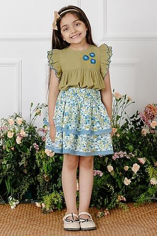 green-embroidered-top-for-girls