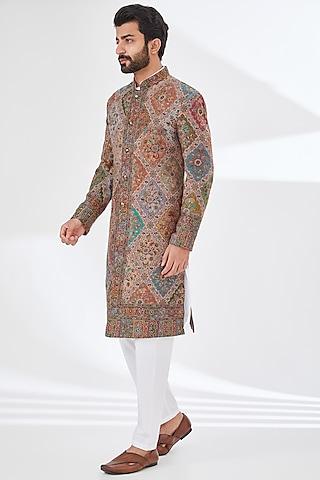 beige-polyester-yarn-printed-&-embroidered-sherwani