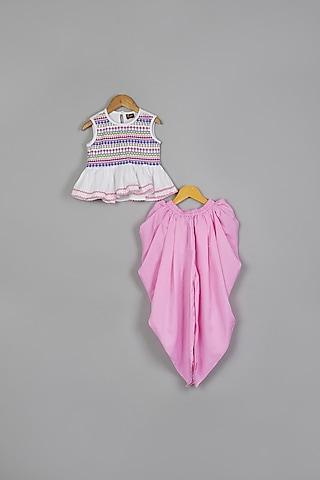 pink-cotton-dhoti-set-for-girls