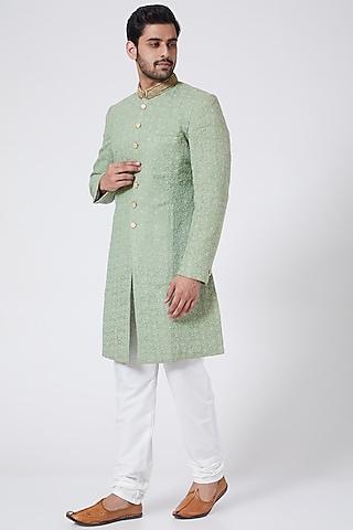 pista-green-embroidered-sherwani