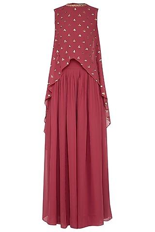 deep-rust-embroidered-cape-with-palazzo-pants