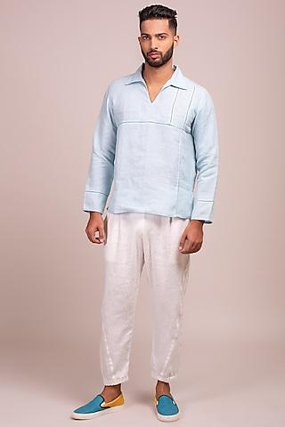 blue-linen-tunic-style-shirt