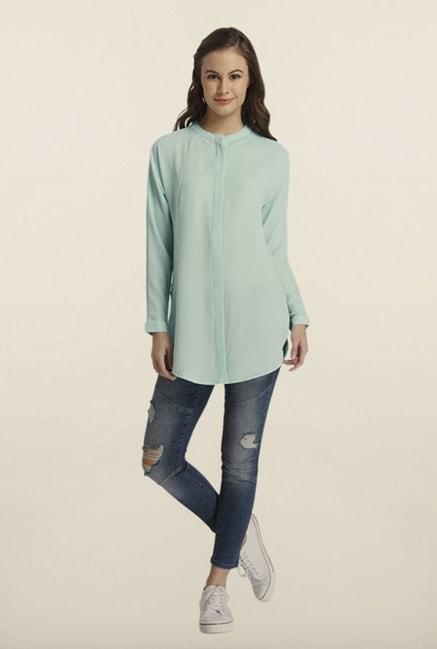 only-sea-green-solid-tunic-top