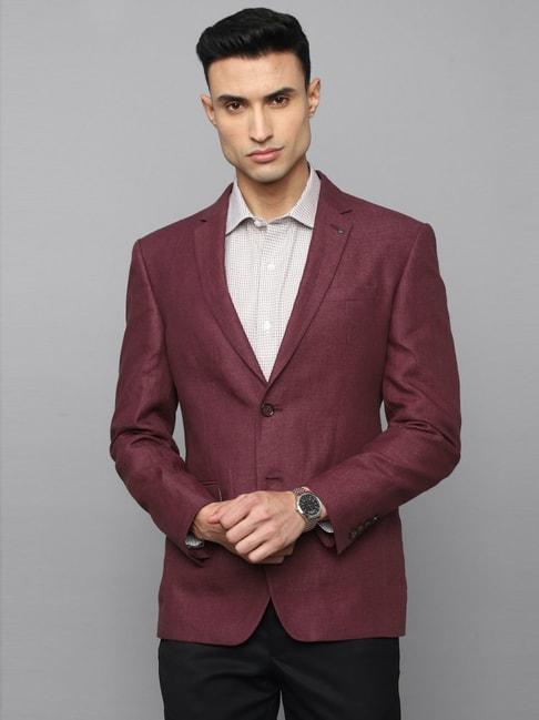 louis-philippe-maroon-linen-slim-fit-blazer