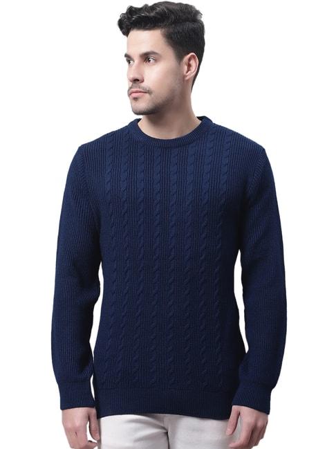 cantabil-navy-regular-fit-self-design-sweater