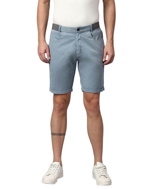 slowave-light-blue-regular-fit-shorts