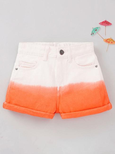 ed-a-mamma-kids-orange-&-white-ombre-shorts