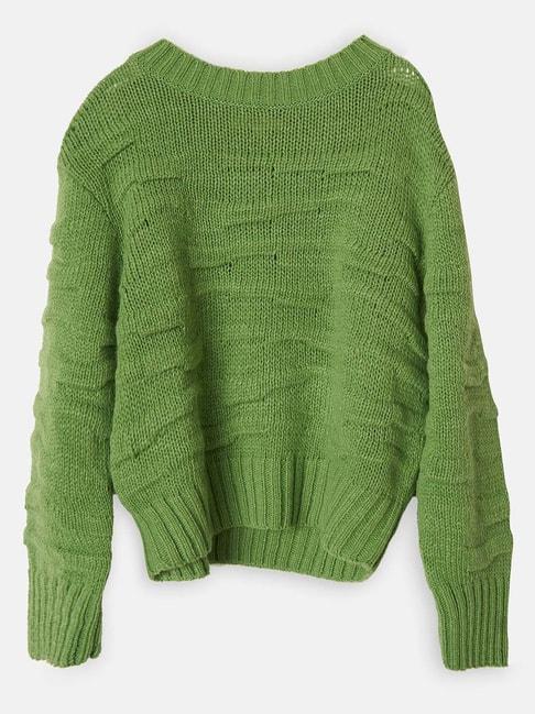 angel-&-rocket-kids-green-self-design-full-sleeves-sweater