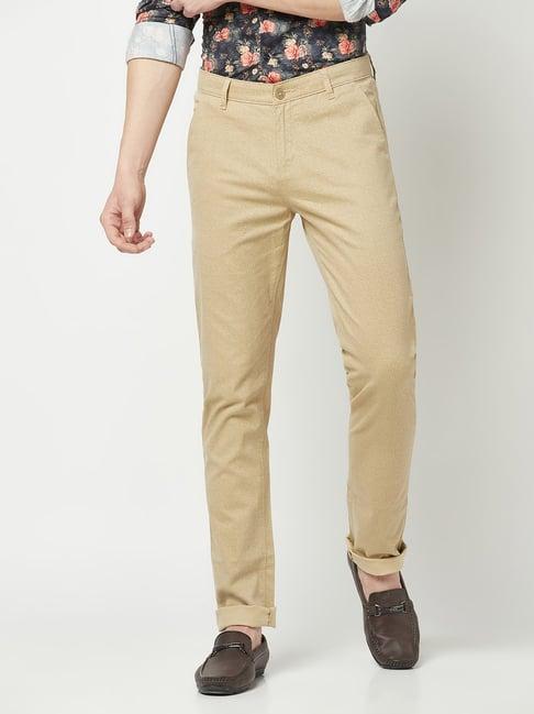 crimsoune-club-fawn-regular-fit-flat-front-trousers