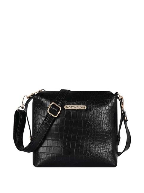 bagsy-malone-black-textured-small-sling-handbag