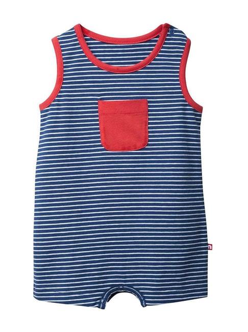 nino-bambino-kids-blue-&-red-cotton-striped-romper