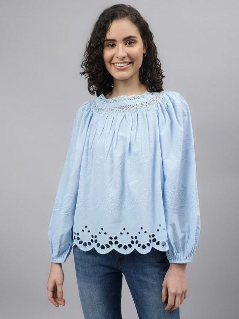 beverly-hills-polo-club-blue-cotton-self-pattern-top