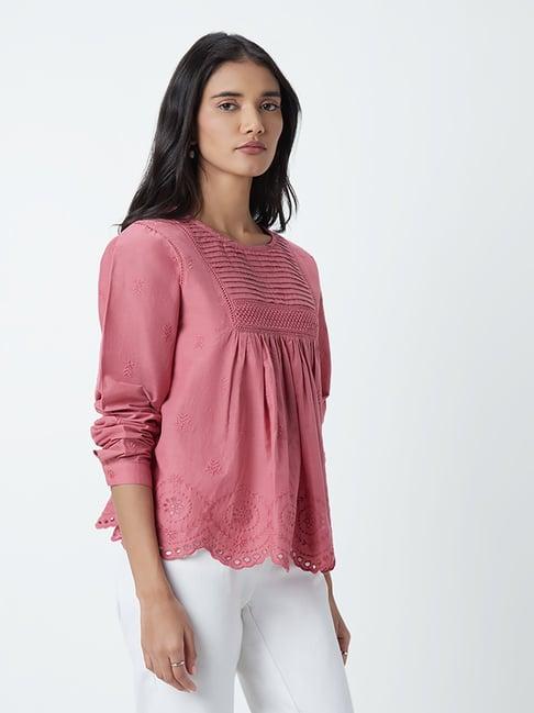 lov-by-westside-desert-rose-schiffli-blouse