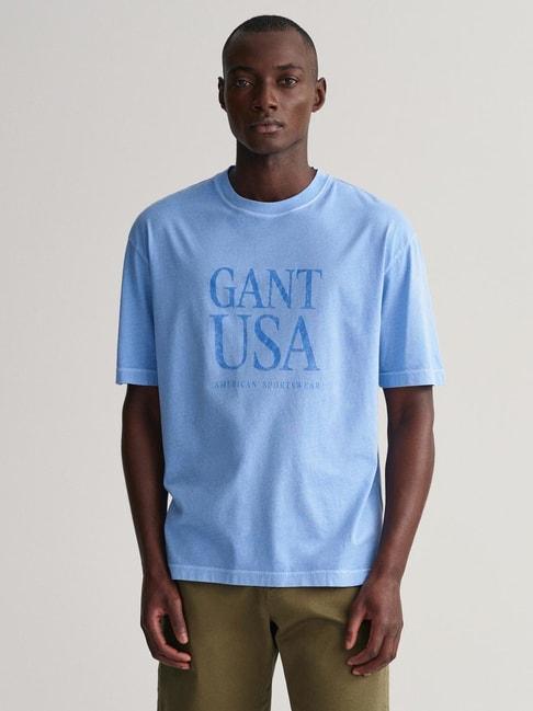 gant-blue-cotton-regular-fit-printed-t-shirt