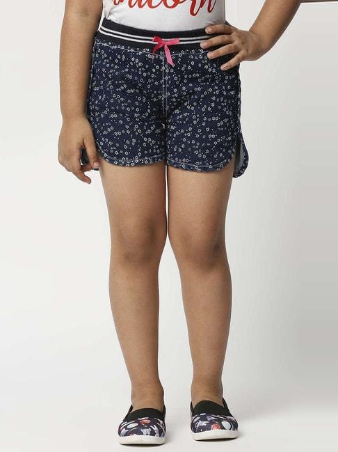 high-star-kids-navy-floral-print-shorts
