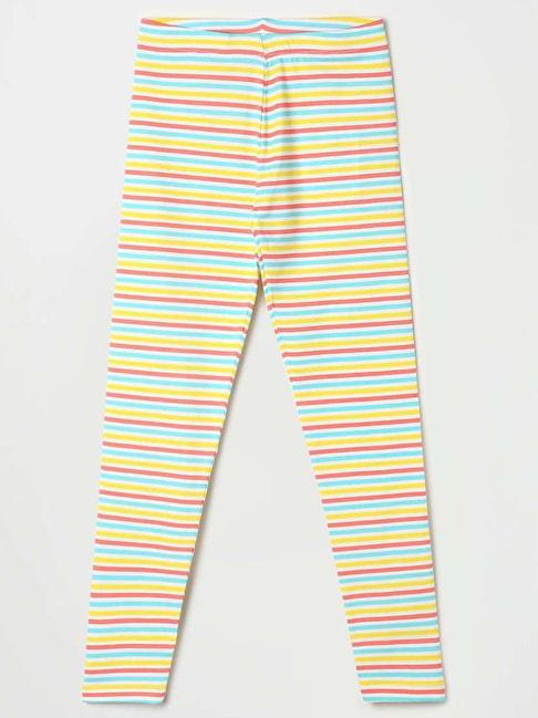 fame-forever-by-lifestyle-kids-yellow-&-blue-striped-leggings