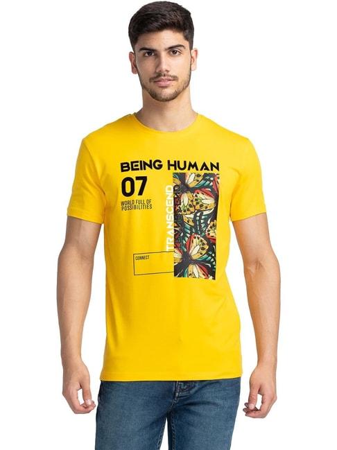 being-human-yellow-regular-fit-printed-t-shirt