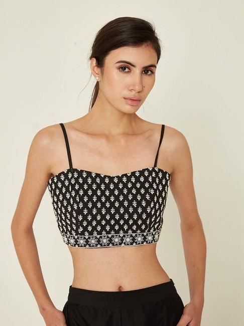 ancestry-black-embroidered-crop-top