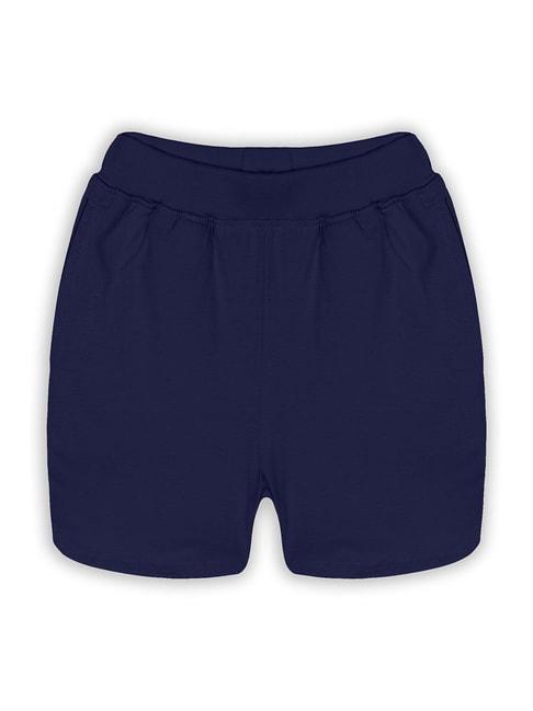 kiddopanti-kids-navy-solid-shorts