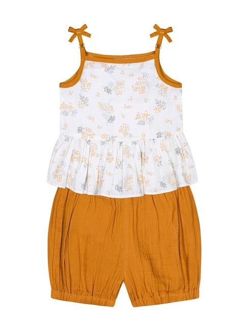 budding-bees-kids-off-white-&-yellow-floral-print-top-with-shorts