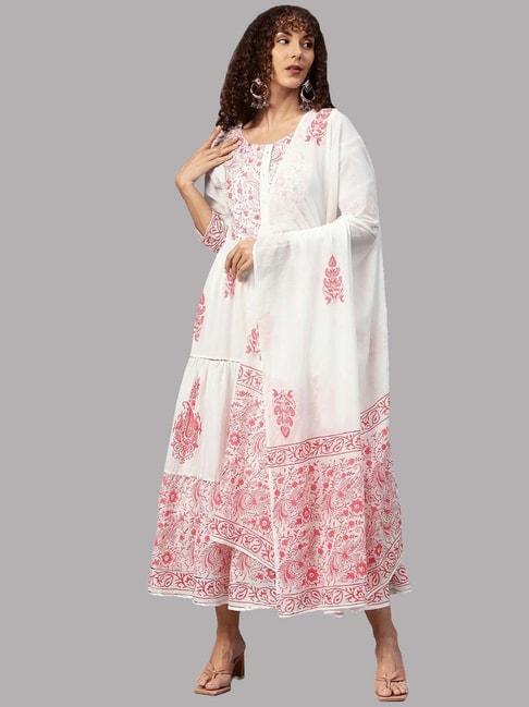 readiprint-fashions-white-cotton-embellished-maxi-gown-with-dupatta