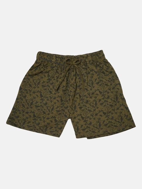 nins-moda-kids-olive-printed-shorts