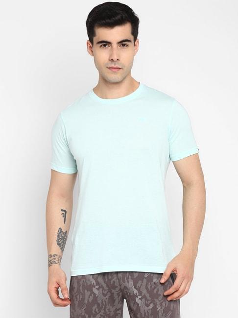 allen-cooper-turquoise-pure-cotton-regular-fit-t-shirt