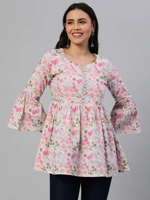 kami-kubi-pink-cotton-floral-print-tunic