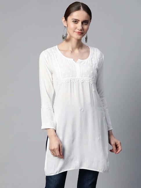 shades-white-cotton-embroidered-straight-kurti