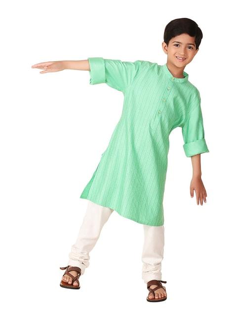 fabindia-kids-light-green-embroidered-full-sleeves-kurta