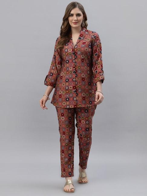 tankhi-maroon-printed-tunic-pant-set