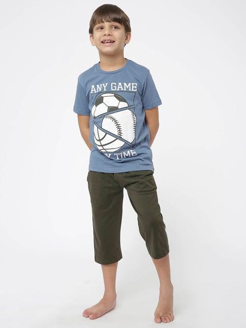 sweet-dreams-kids-blue-&-olive-printed-t-shirt-with-capri