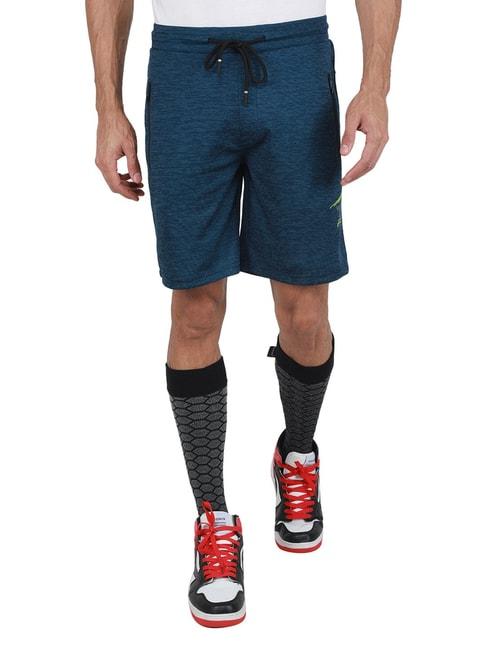 monte-carlo-teal-regular-fit-printed-shorts