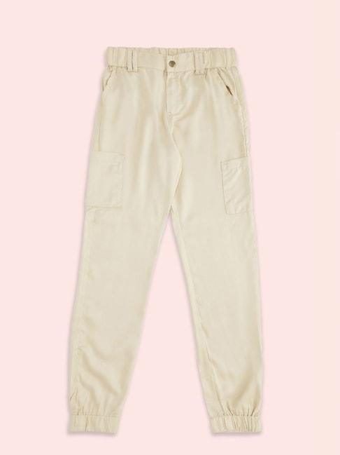 pantaloons-junior-beige-regular-fit-trousers